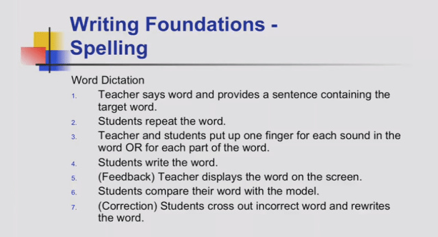 Archer Spelling Routine